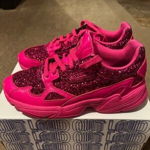 Adidas Falcon Shock Pink Glitter Rose